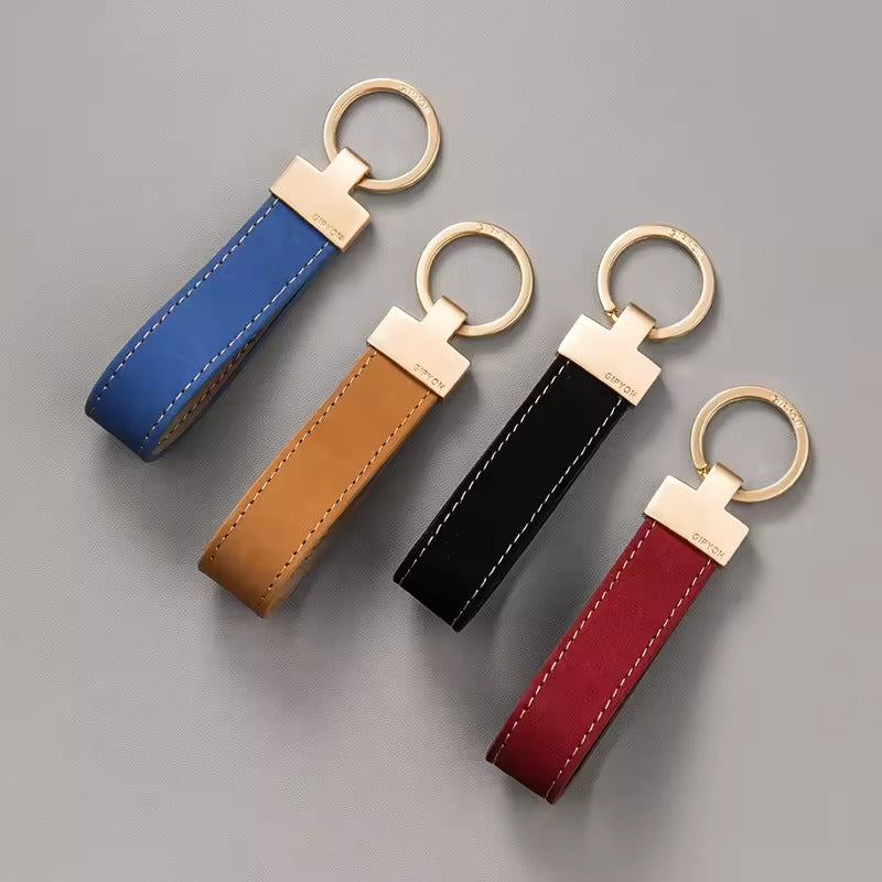 Leather & Metal Keychain