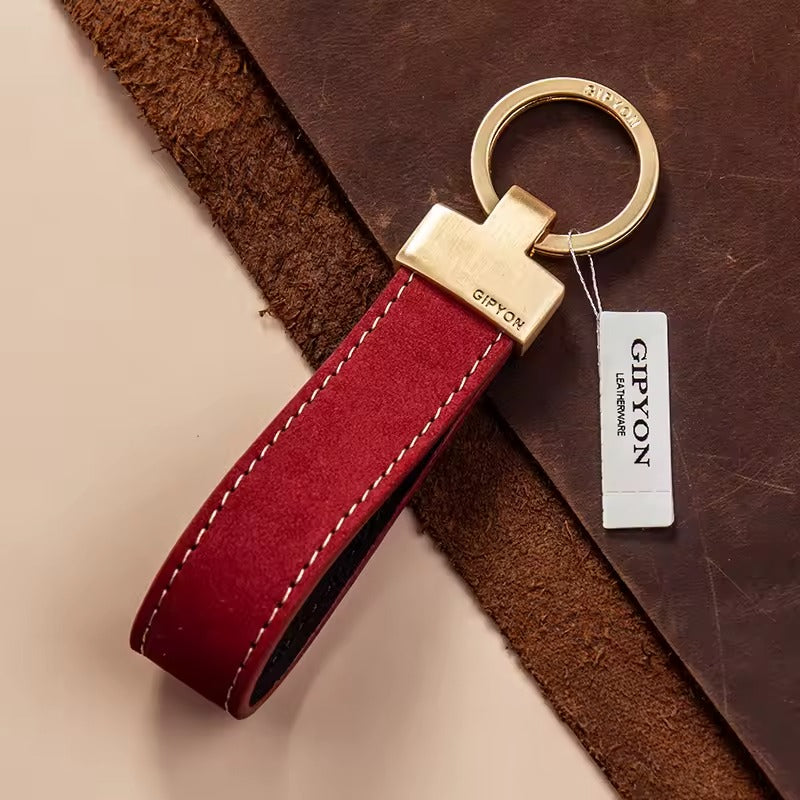 Leather & Metal Keychain