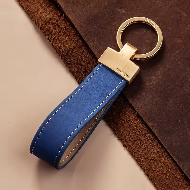 Leather & Metal Keychain